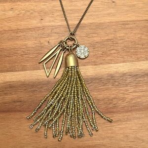 J.Crew | Tassel Charm Necklace | 36” Adjustable